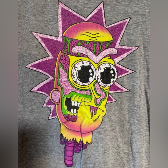 Rick and Morty Adult Swim Graphic T-Shirt Gray Men’s Size M - Picture 5 of 6